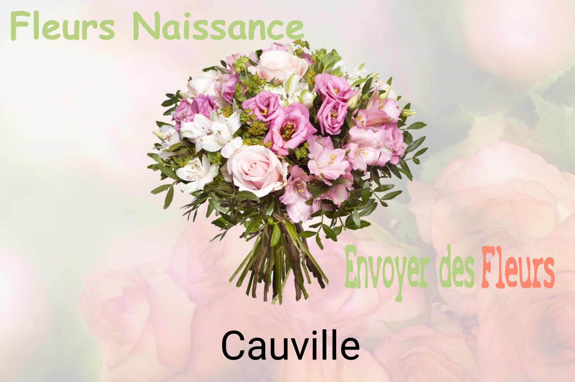Bouquet de fleurs de naissance livré à Cauville